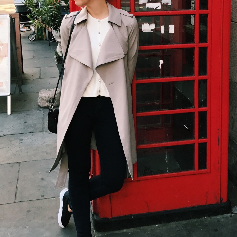 Michael Kors Tan Midi Trench Coat | XS